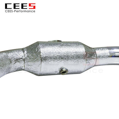 CEES Downpipe for Ford Mustang 2.3 2015-2020 Stainless Steel Exhaust Downpipe High Performance Exhaust System Pipe Exhaust Pipes