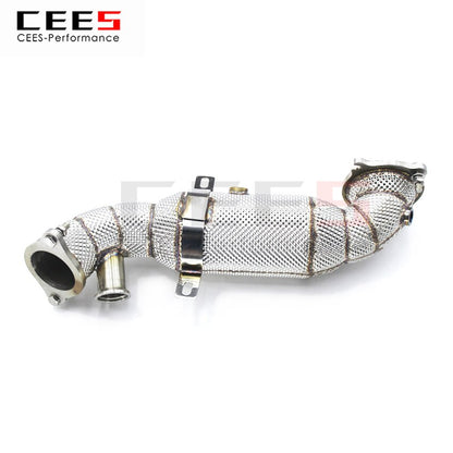 CEES Exhaust System For Alfa Romeo Giulia(OBD V) Headers With Catalyst Test Pipe Converter High Flow Catted Exhaust Downpipe