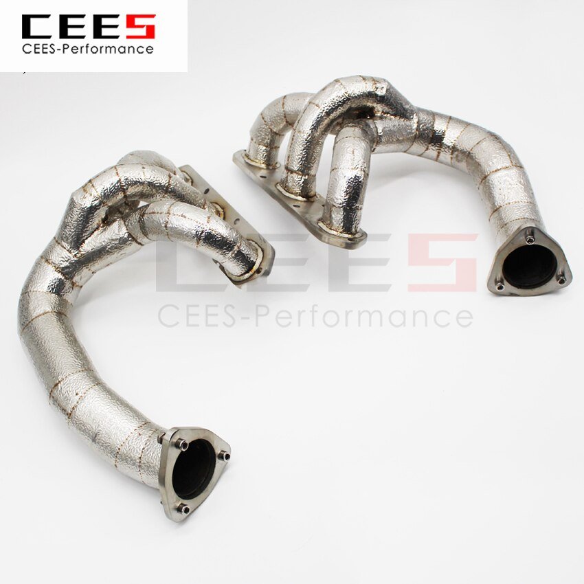 CEES Exhaust System For Porsche 911 997.1 Headers Manifold Test Pipe No cat Downpipe Stainless Steel Car Accessories