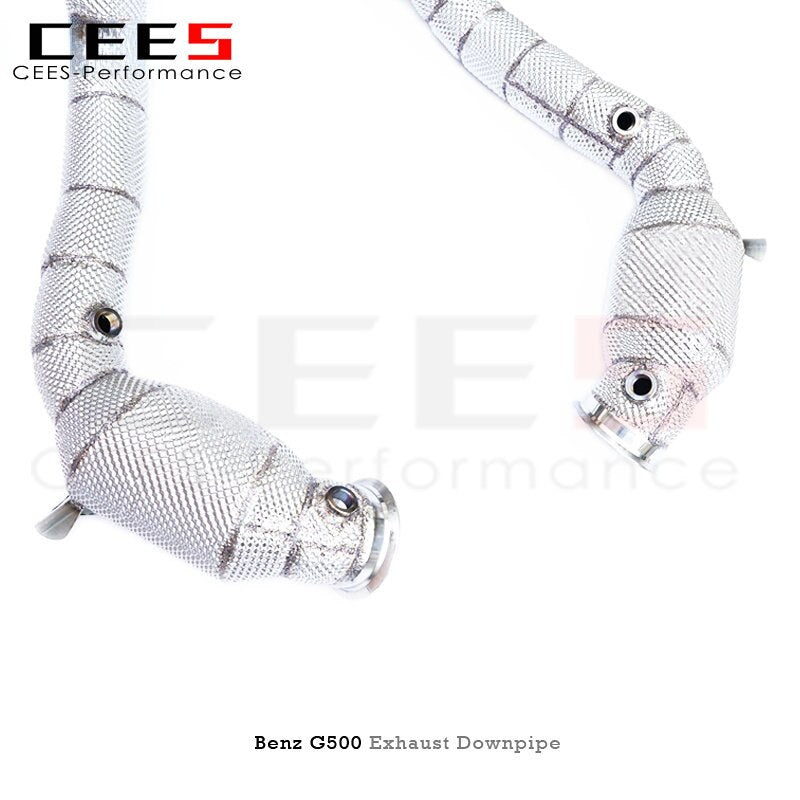 CEES Performance Exhaust Downpipe for Mercedes-Benz G500 2020-2022 Stainless Steel Downpipe with Catalyst Car Exhaust System