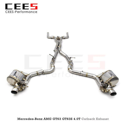 CEES Exhaust Pipe For Mercedes-Benz AMG GT63/GT63S 4.0T 2019-2023 Catback Exhaust Escape 304Stainless Steel Car Exhaust System