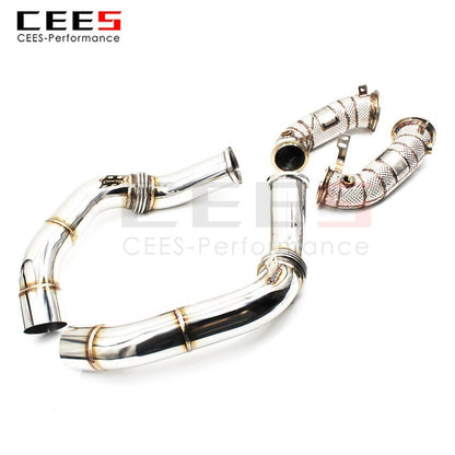 CEES Exhaust System For BMW M5 F90 4.4T Headers Without Catalyst No cat Downpipe Manifold Stainless Steel Car Accessories