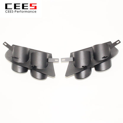 Four Outlet Nozzle Tail Throat Black  For Maserati Levante 3.0T 2016- Stainless Steel Exhaust Pipe