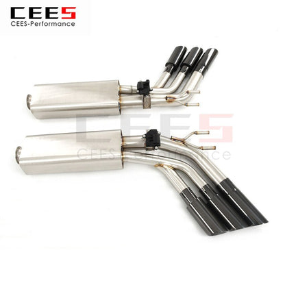 CEES Exhaust System For Mercedes-Benz G63 Stainless Steel Valve Muffler Catback Escape Tubo Escape Coche Terminale Scarico Auto