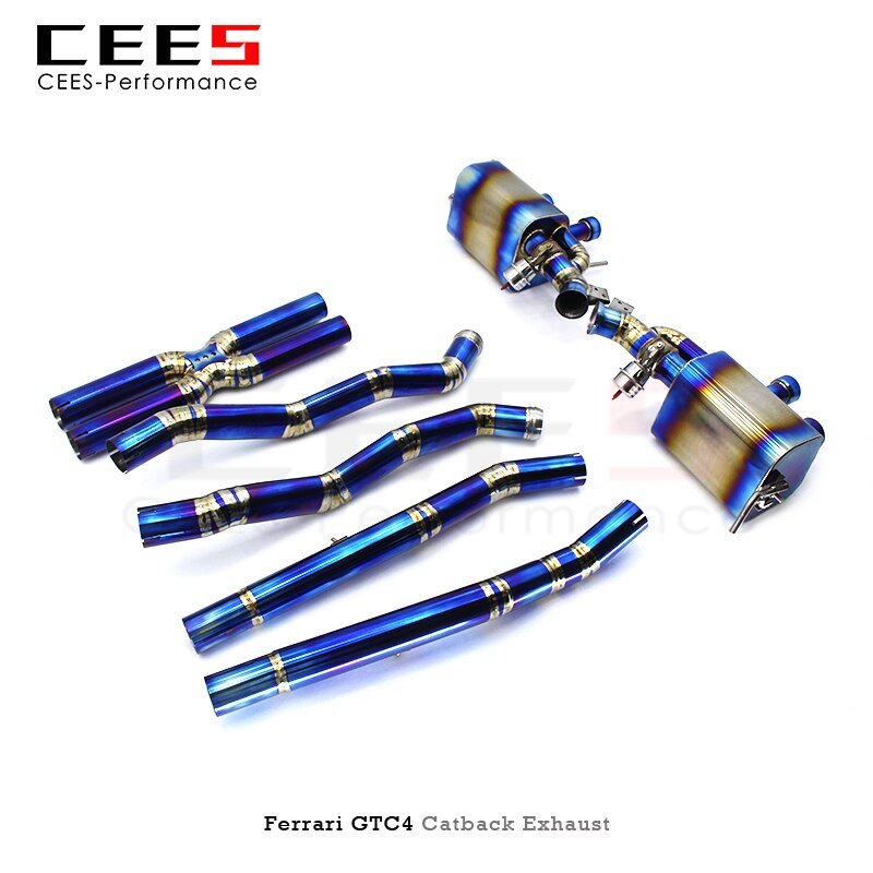 CEES Catback Exhaust For Ferrari GTC4 Lusso/Lusso T 6.3 2016- Titanium alloy Exhaust valve control Exhaust Pipe