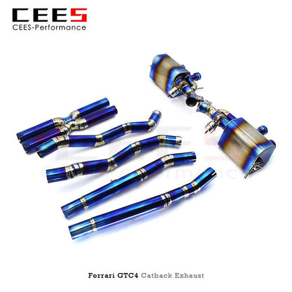 CEES Catback Exhaust For Ferrari GTC4 Lusso/Lusso T 6.3 2016- Titanium alloy Exhaust valve control Exhaust Pipe