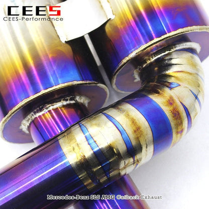 CEES Catback Exhaust for Mercedes-Benz SLS AMG 6.2L 2011- Tuning Performance Titanium Alloy Exhaust Pipe System