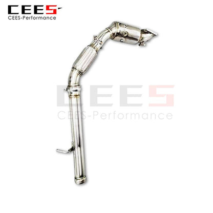 CEES Exhaust System For Jeep Wrangler Rubicon JL 2.0T 2018-2020 Headers Test Pipe Converter High Flow Catted Exhaust Downpipe