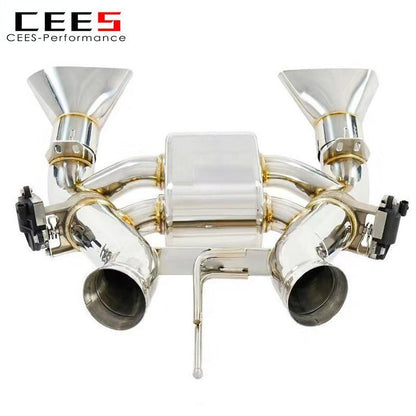 CEES Catback Exhaust for Mclaren MP4-12C 3.8T 2012-2014 Stainless Steel Exhaust Pipe Performance Valve Muffler Exhaust System