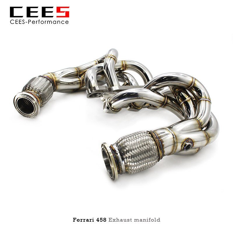 CEES Exhaust manifold For Ferrari 458 Spider 2019- Racing performance Exhaust Pipe Stainless Steel Downpipe Car Exhaust System