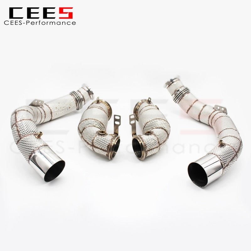 CEES Downpipe for BMW M5/M6 4.4TT V8 2019-2023 Performance Tuning Without Catalyst Exhaust Downpipe Exhaust Pipe