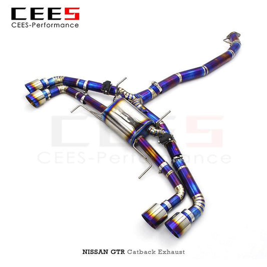 CEES Exhaust for NISSAN GTR/GT-R R34/R35 3.8TT 2008-2022 Tuning Performance Titanium Alloy Exhaust System Muffler Exhaust Pipe