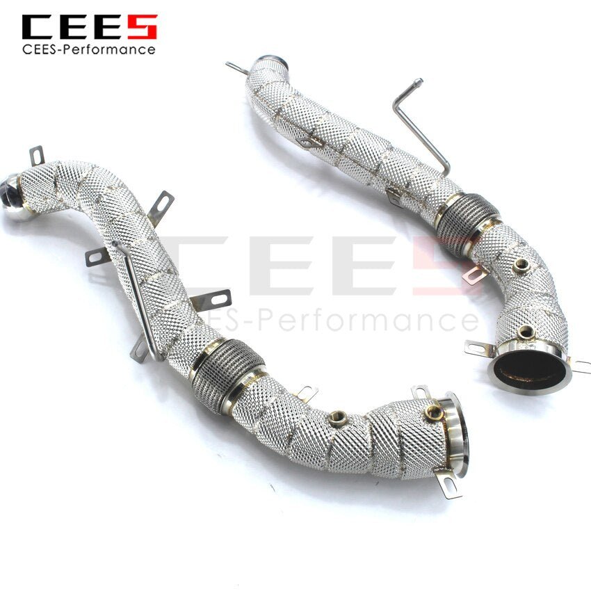 CEES Exhaust System For Mclaren 570 570S Headers With Catalyst Test Pipe Converter High Flow Catted Exhaust Downpipe Car Parts