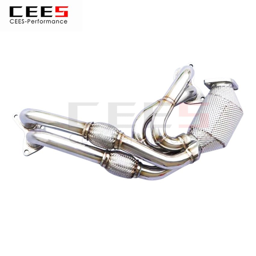 CEES Exhaust System For Honda GT86 FT86 Headers With Catalyst Test Pipe Converter High Flow Catted Exhaust Downpipe Car Parts