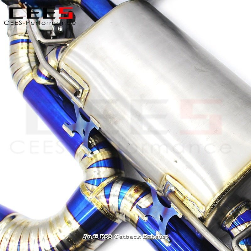 CEES Catback Exhaust for Audi RS3 2.5T 2017-2023 Tuning Performance Titanium Escape Exhaust Valve Control Exhaust System