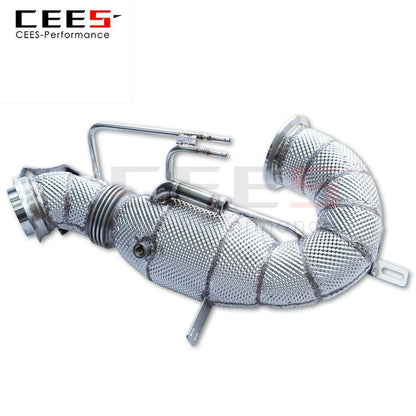 CEES Exhaust System For Mercedes-Benz GT50 Headers Without Catalyst No cat Downpipe Manifold Stainless Steel Car Accessories