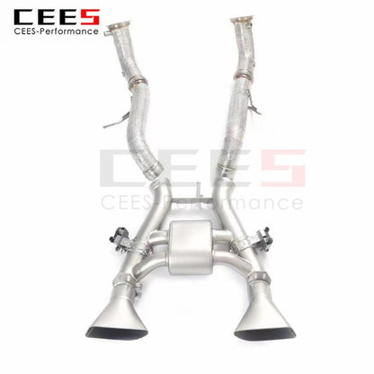 CEES Exhaust System For Mclaren 650S Stainless Steel Valve Muffler Catback Escape Tubo Escape Coche Terminale Scarico Auto