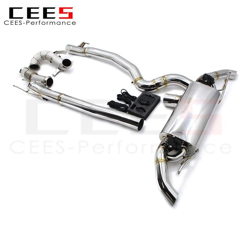 CEES Catback Exhaust Downpipe For Mercedes-Benz A45 AMG 2.0T 2014- Stainless Steel Exhaust valve control  Exhaust System