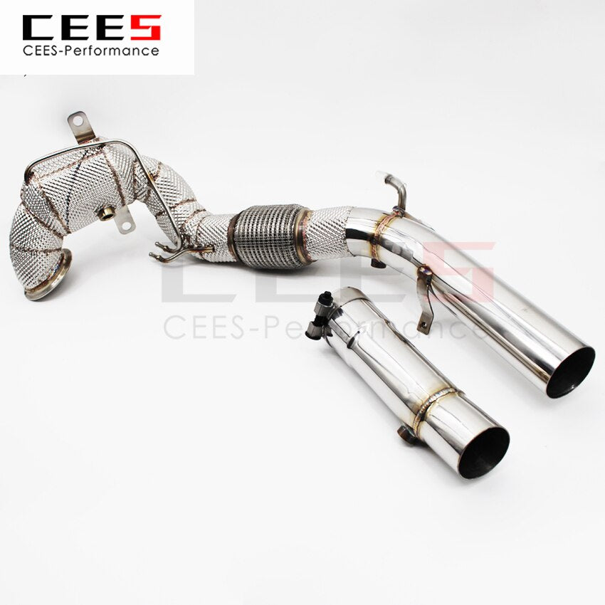 CEES Exhaust System For Volkswagen VW golf 8 GTI Headers With Catalyst Test Pipe Converter High Flow Catted Exhaust Downpipe