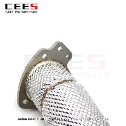 CEES Exhaust Downpipe For Aston Martin DB11 Vantage V12 5.2T 2017-2019 without catalyst Catless downpipe Exhaust Pipe