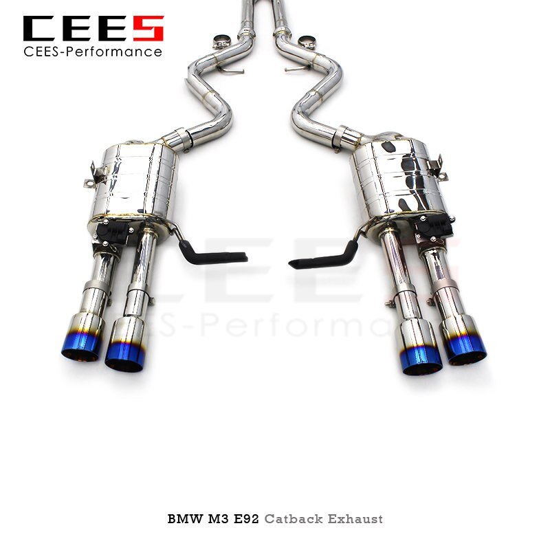 CEES Exhaust Pipes for BMW M3 E92 4.0L 2008-2013 Tuning Performance 304 Stainless Steel Valve Exhaust Muffler Car Exhaust System