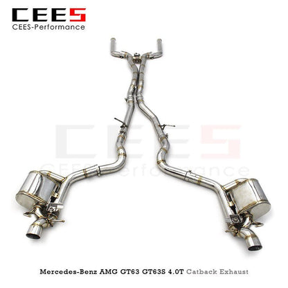 CEES Exhaust Pipe For Mercedes-Benz AMG GT63/GT63S 4.0T 2019-2023 Catback Exhaust Escape 304Stainless Steel Car Exhaust System