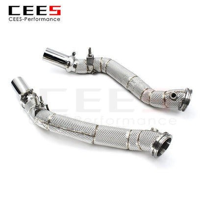 CEES Downpipe for Maserati Quattroporte 3.0T 2013-2016 Performance Catalytic Converters Echappement Voiture Downpipe Exhaust