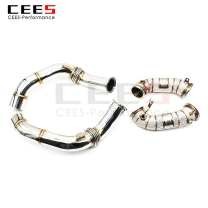 CEES Exhaust System For BMW M5 F90 4.4T Headers Without Catalyst No cat Downpipe Manifold Stainless Steel Car Accessories