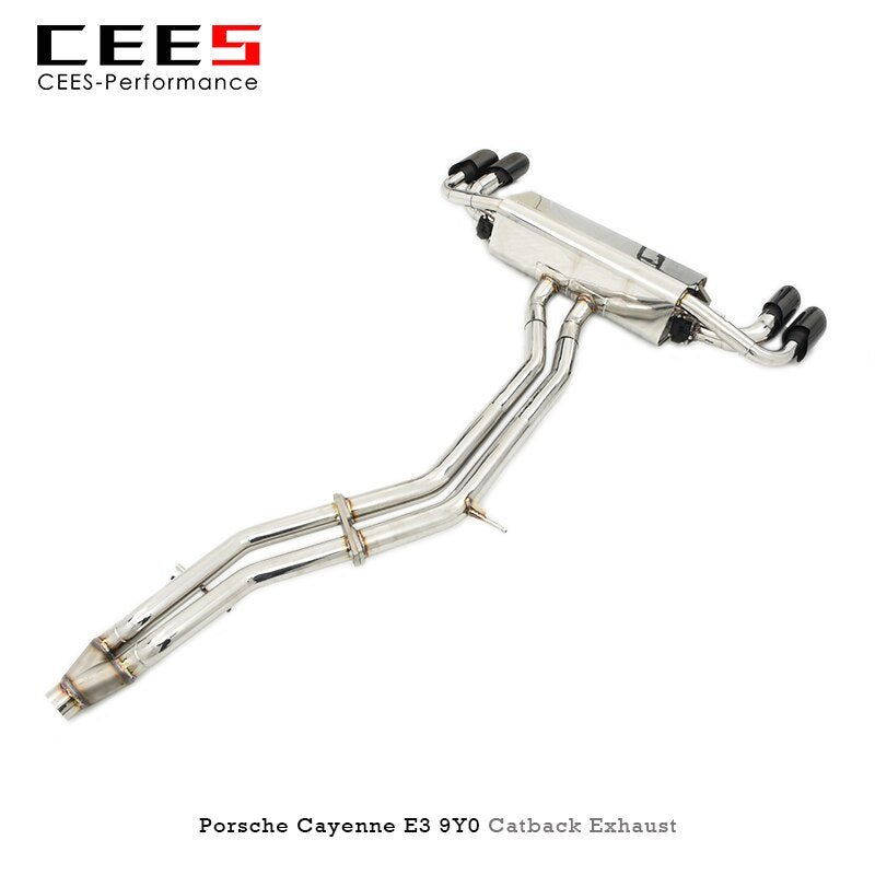 CEES Catback Exhaust Downpipe For PORSCHE Cayenne E3 9Y0 2017-2019 Stainless Steel Exhaust valve control Exhaust System