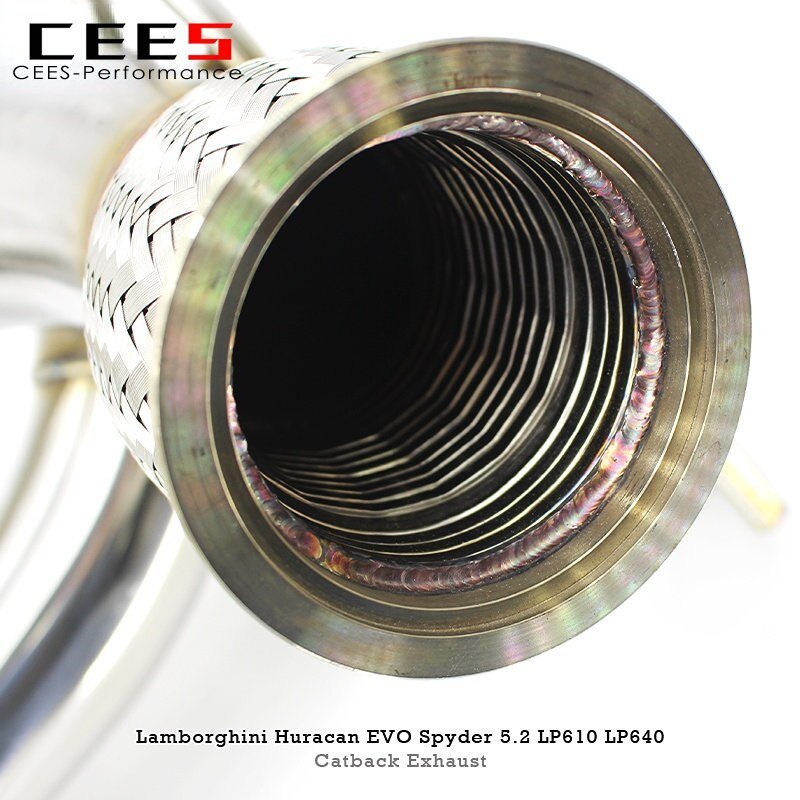 CEES Catback Exhaust For Lamborghini Huracan EVO Spyder 5.2 LP610 LP640 2019-2020 Stainless Steel  escape  Exhaust System