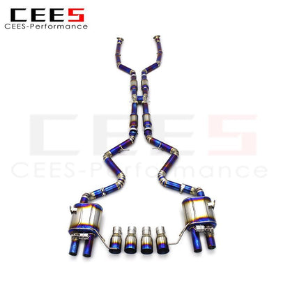 CEES Exhaust system For BMW M3 E90/E92/E93 4.0L 2007-2013 Front Mid-tail Titanium Exhaust valve control valve exhaust muffler