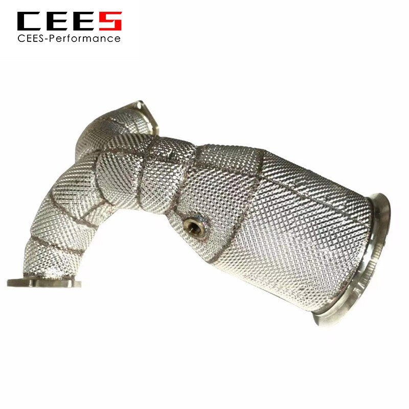 CEES Downpipe For AUDI A8 C8 3.0T 2018-2022 High flow catted downpipe Exhaust Downpipe Exhaust Pipe Performance escapamento