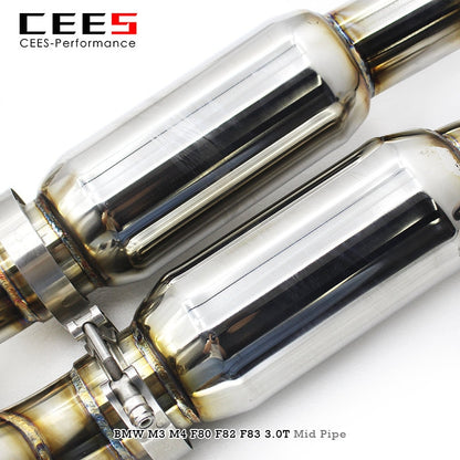 CEES Tuning Performance Mid Pipe Car Accessories Muffler For M2C/M3/M4 F80 F82 F83 F8X S55 3.0T  Exhaust System