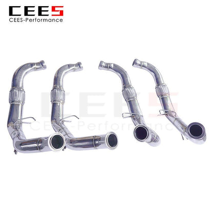 CEES Downpipe for Porsche Panamera 971 2.9T 2018+ High Performance Tuning Exhaust Downpipe Stainless Steel Pipe Exhaust System