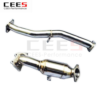 CEES Exhaust System For For Subaru Impreza STI 2.0T 2003-2007 Header With Catalyst Test Pipe Converter High Flow Catted Downpipe