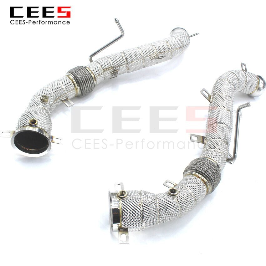 CEES Exhaust System For Mclaren 570 570S Headers With Catalyst Test Pipe Converter High Flow Catted Exhaust Downpipe Car Parts