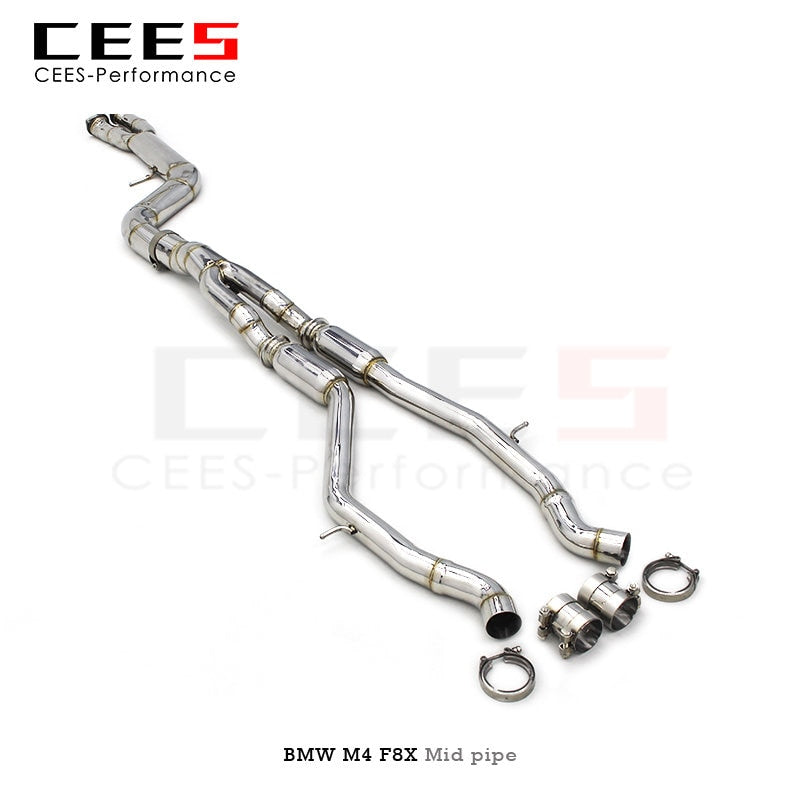 CEES Mid Pipe for BMW M4 F8X 3.0T 2015-2019 Stainless Steel Performance Exhaust Pipe Muffler Car Exhaust System