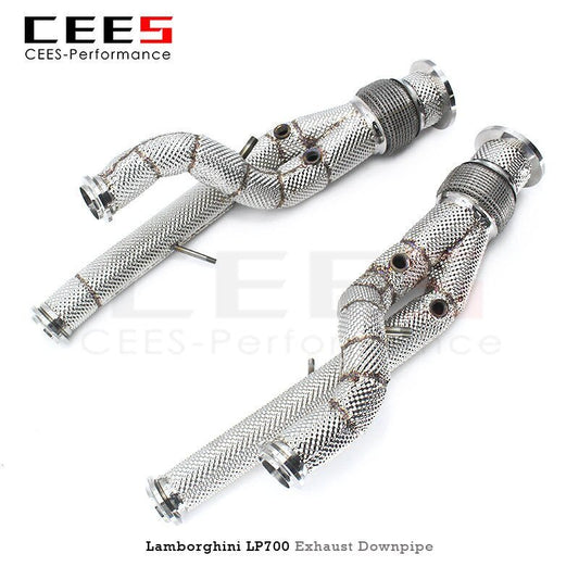 CEES Downpipe For Lamborghini Aventador LP700-4 6.5 2011-2016 Automobile Exhaust System Exhaust Pipe  Exhaust Downpipe