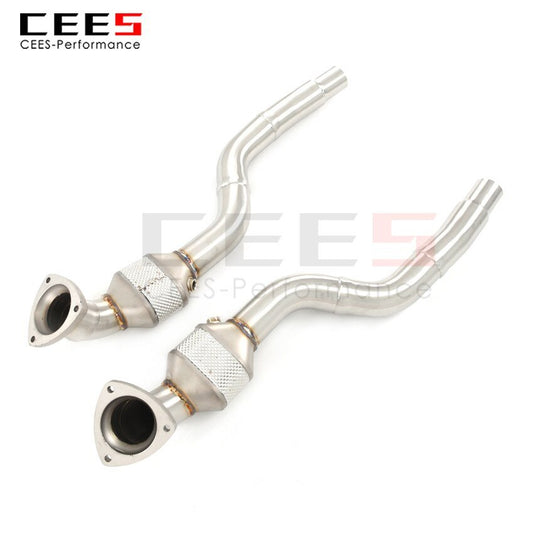CEES Exhaust System For Maserati GT 4.7 Headers With Catalyst Test Pipe Converter High Flow Catted Exhaust Downpipe Car Parts