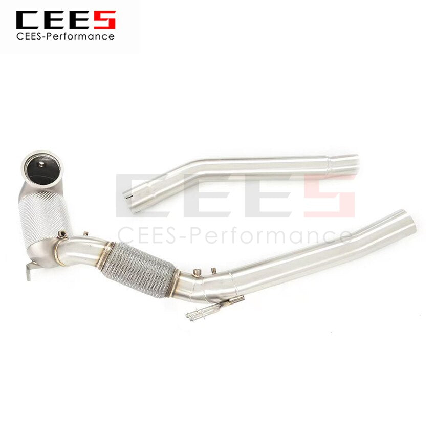 CEES Exhaust System For Volkswagen GOLF 8R  GOLF8 R Headers With Catalyst Test Pipe Converter High Flow Catted Exhaust Downpipe