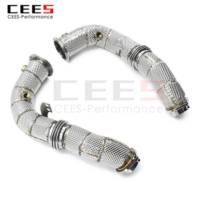 CEES Exhaust System For BMW X6 E71 4.4T Headers With/Without Catalyst Test Pipe Converter High Flow Catted Exhaust Downpipe