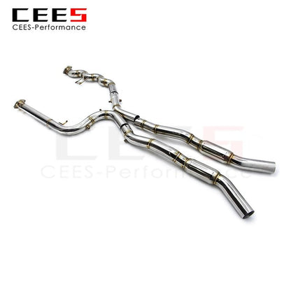 CEES Equal length mid pipe For BMW M3 G80/G82 3.0T 2020-2025 Equal length mid pipe Exhaust Pipe Stainless Steel Muffler Parts