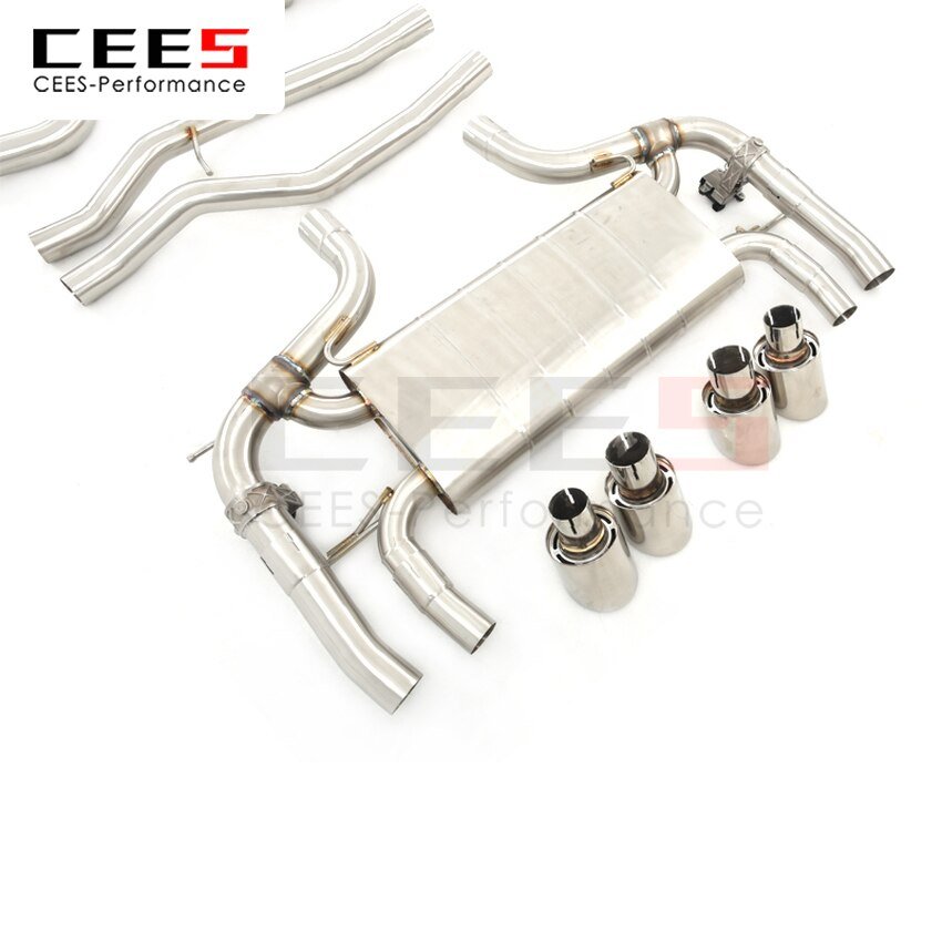 CEES Exhaust System For Jaguar F-TYPE 2.0T Stainless Steel Valve Muffler Catback Escape Tubo Escape Coche Terminale Scarico Auto