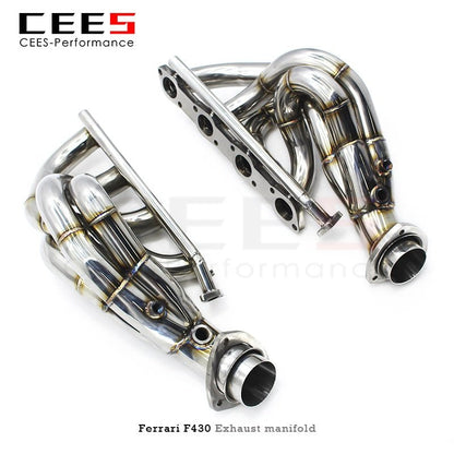 CEES Exhaust Manifolds For Ferrari F430/F430 Spider 4.3L 2005-2011 Stainless Steel Headers Exhaust System Assembly Parts