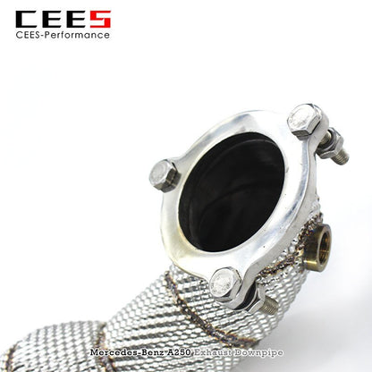 CEES Exhaust Downpipe For Mercedes-Benz A250 2.0T 2014 Stainless Steel Exhaust Pipe High Performance Downpipe with catalyst