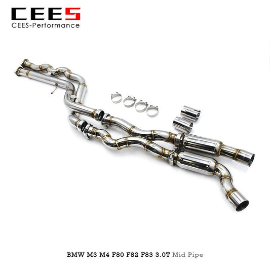 Mid pipe For BMW M2C/M3/M4 F80 F82 F83 F8X S55 3.0T 2014-2019 Stainless Steel Exhaust Pipe Equal length Mid pipe  Exhaust System