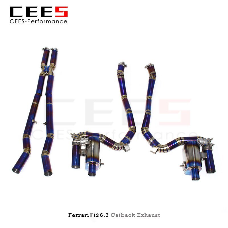 CEES Catback Exhaust X Pipe for Ferrari F12 Berlinetta 6.3 2012-2016 Performance Titanium Exhaust Valve Control Exhaust System