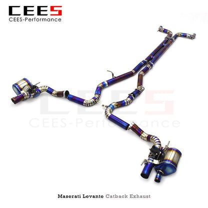 CEES Catback Exhaust for Maserati Levante 3.0T 2017-2023 Exhaust Pipe Muffler Escape Titanium Alloy Pipe Valve Exhaust System