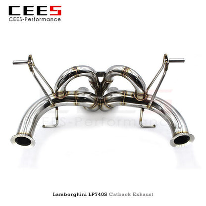 CEES Catback Exhaust for Lamborghini Aventador LP740S 2011-2018 Tuning Performance Stainless Steel Escape Exhaust Pipe System