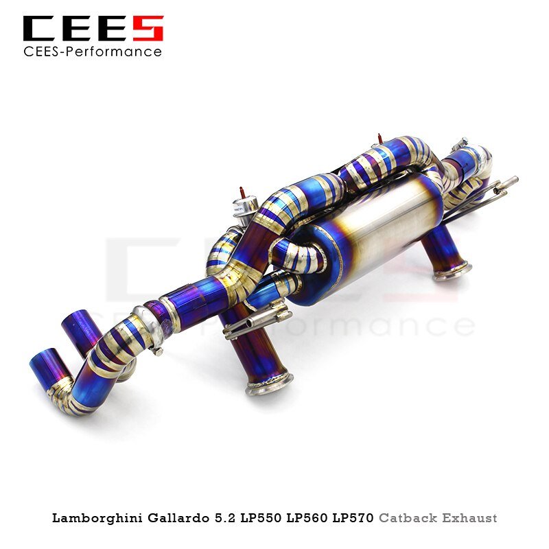 CEES Catback Exhaust for Lamborghini Gallardo 5.2 LP550L/P560/LP570 2008-2016 Titanium Exhaust Pipe Muffler Exhaust System